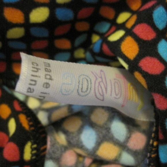 Lularoe One Size Leggings, Colorful Clovers - Picture 3 of 4